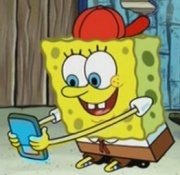 SpongeBob’s Grandson playing a video game