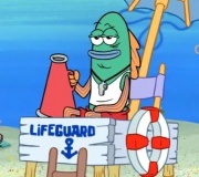 spongebob ripped pants lifeguard